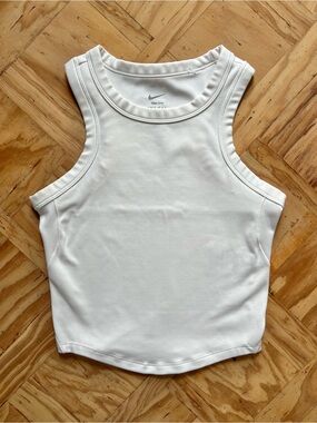 Nike Women's White High-Neck Racerback Tank